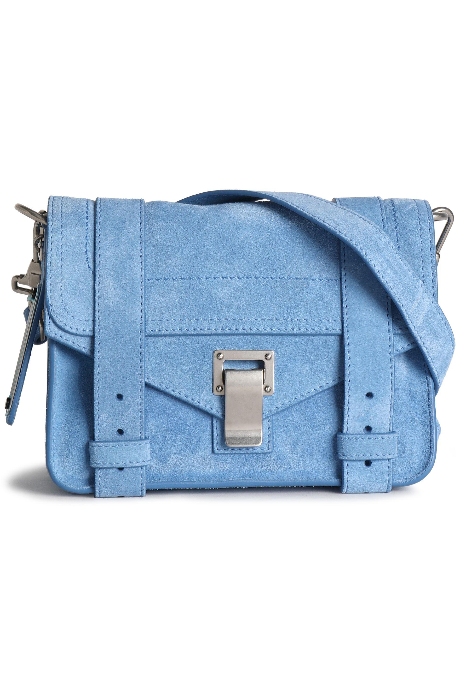 Proenza Schouler Ps1 Suede Shoulder Bag Light Blue In Lyst Gallery