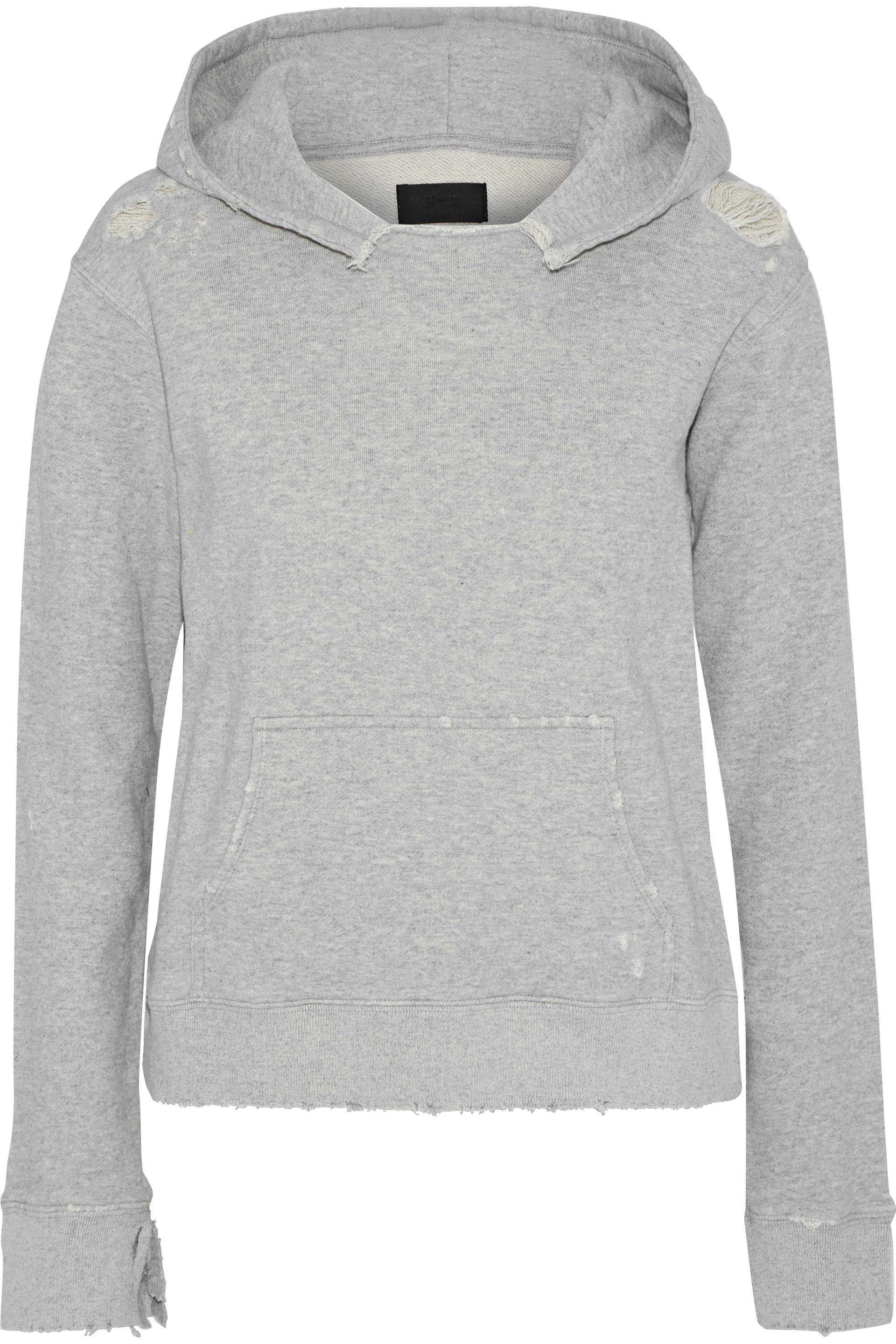 Download Lyst - RTA Woman Distressed Mélange French Cotton-terry ...