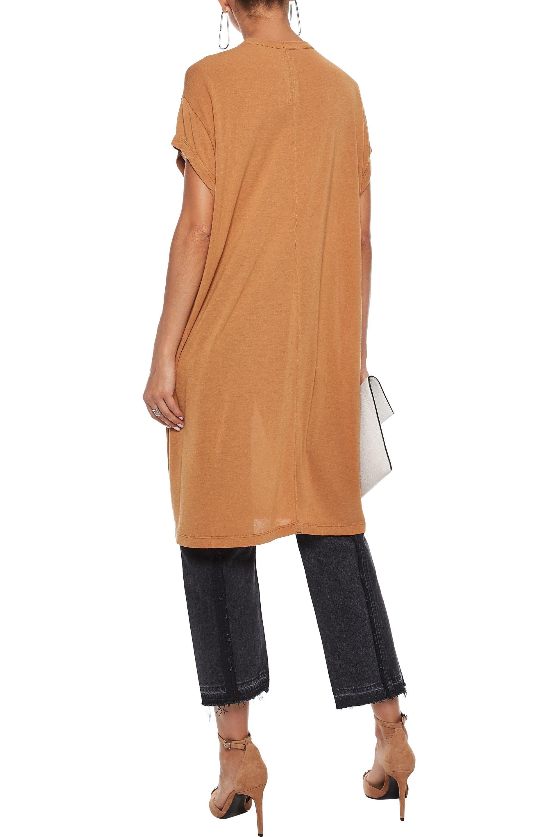 Lyst - Rick Owens Woman Oversized Jersey T-shirt Camel