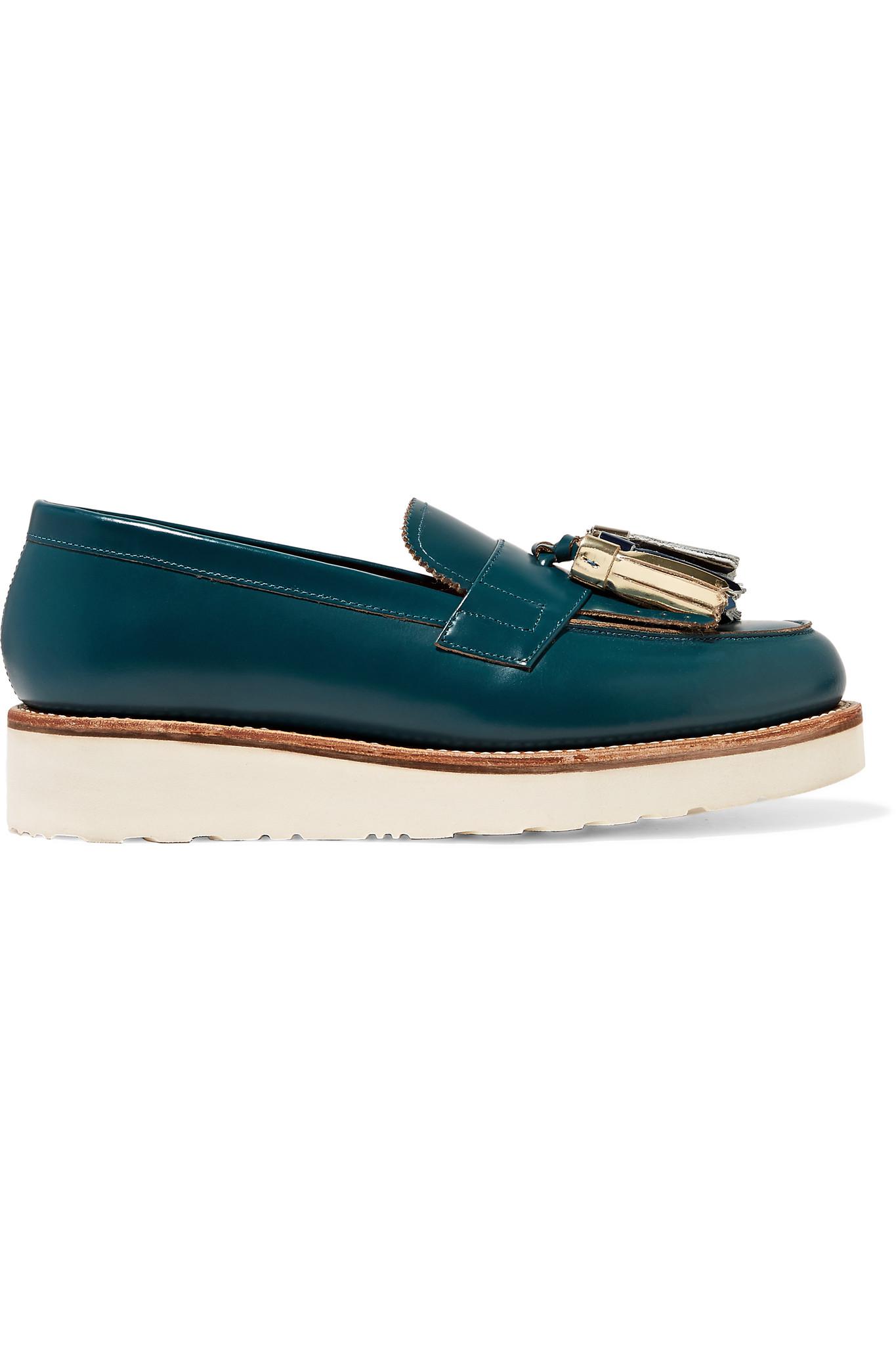 grenson bethany tasseled leather loafers