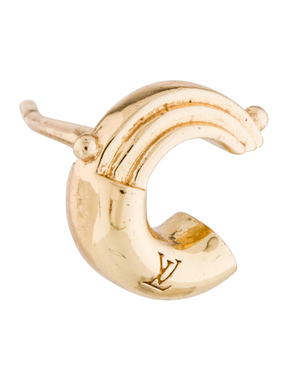 Lyst - Louis Vuitton Lv & Me Letter &#39;c&#39; Stud Earring Gold in Metallic