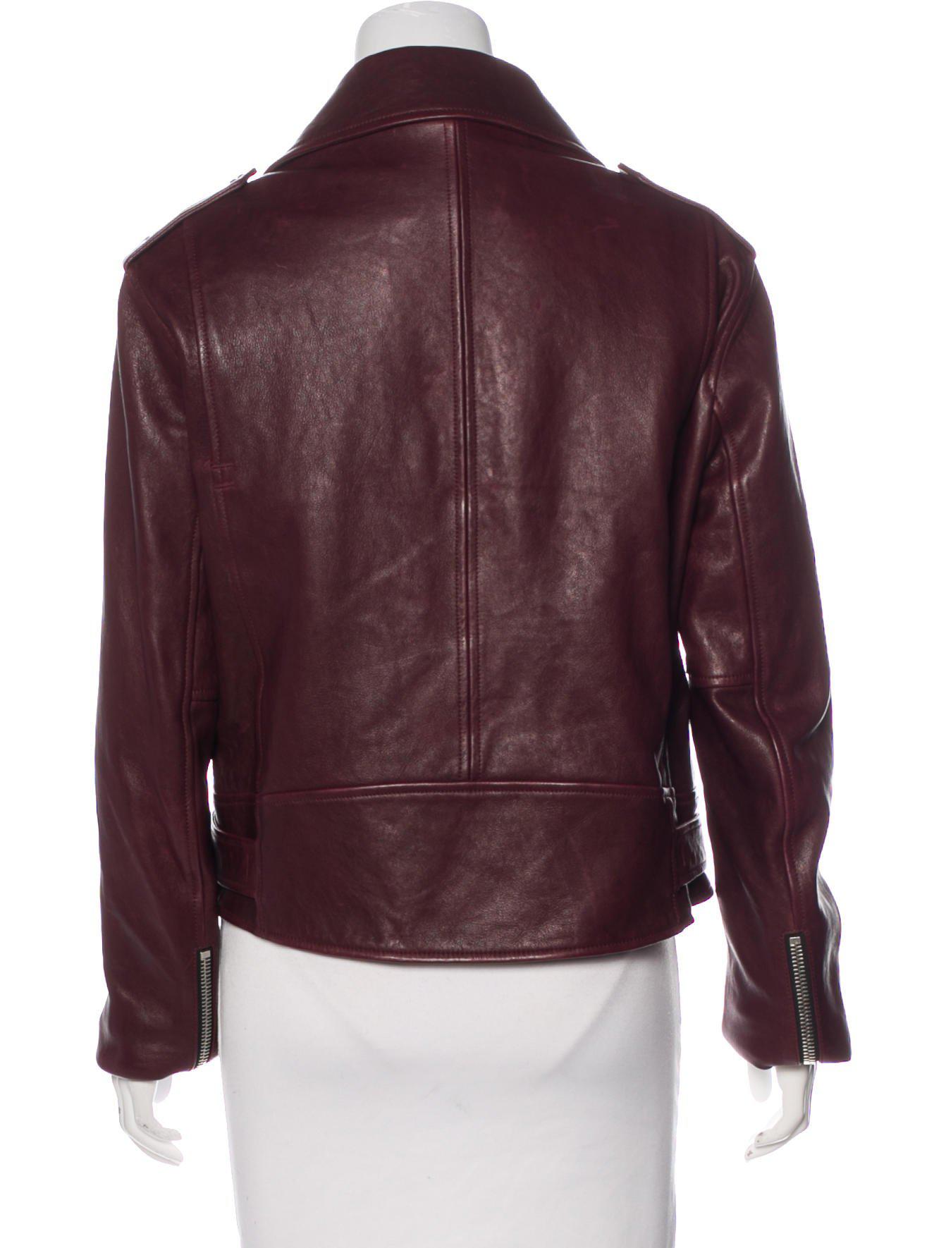 Proenza Schouler Leather Moto Jacket Plum In Purple Lyst Leather Moto Jacket Plum Lyst View Fullscreen