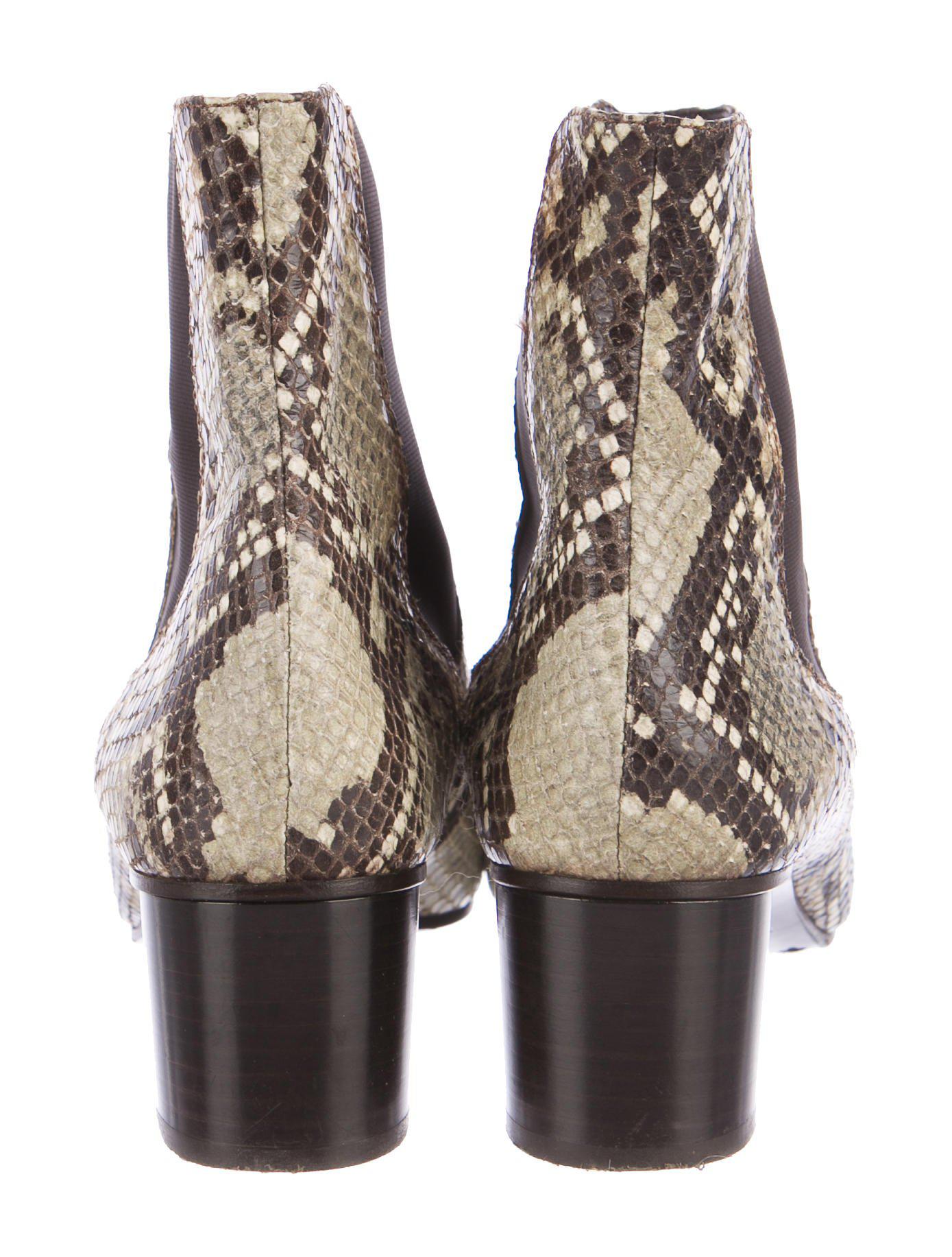 isabel marant snakeskin ankle boots