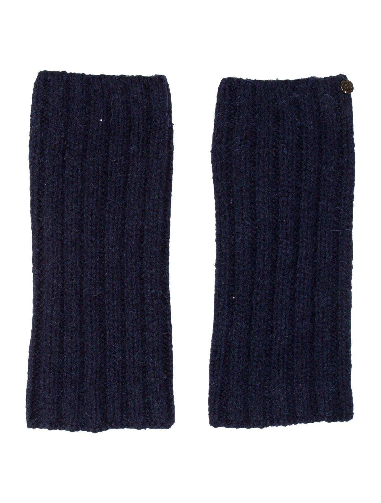 Chanel Rib Knit Leg Warmers Navy in Blue | Lyst