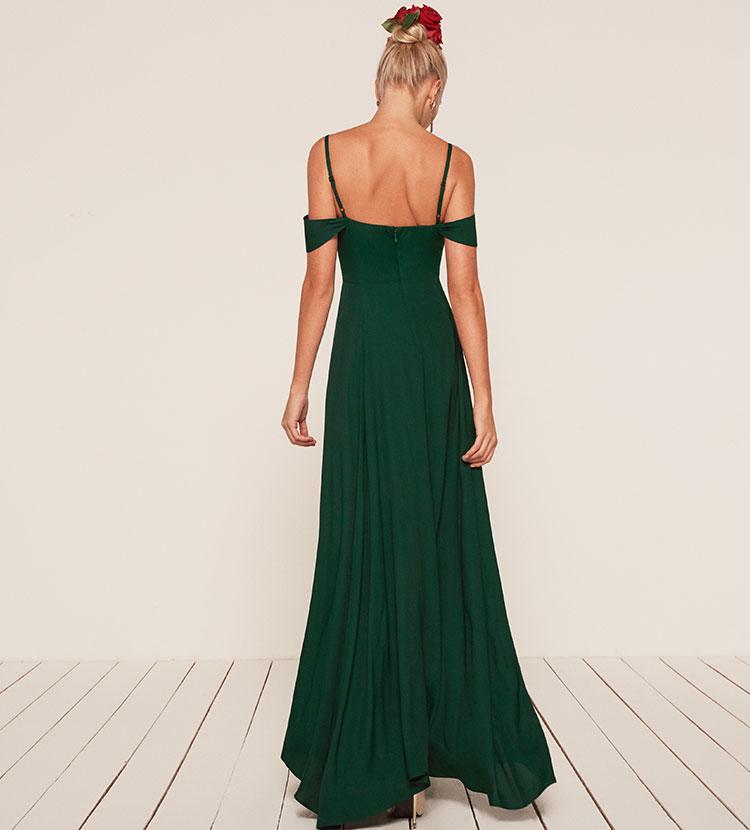 Lyst Reformation Poppy Dress In Green Gallery