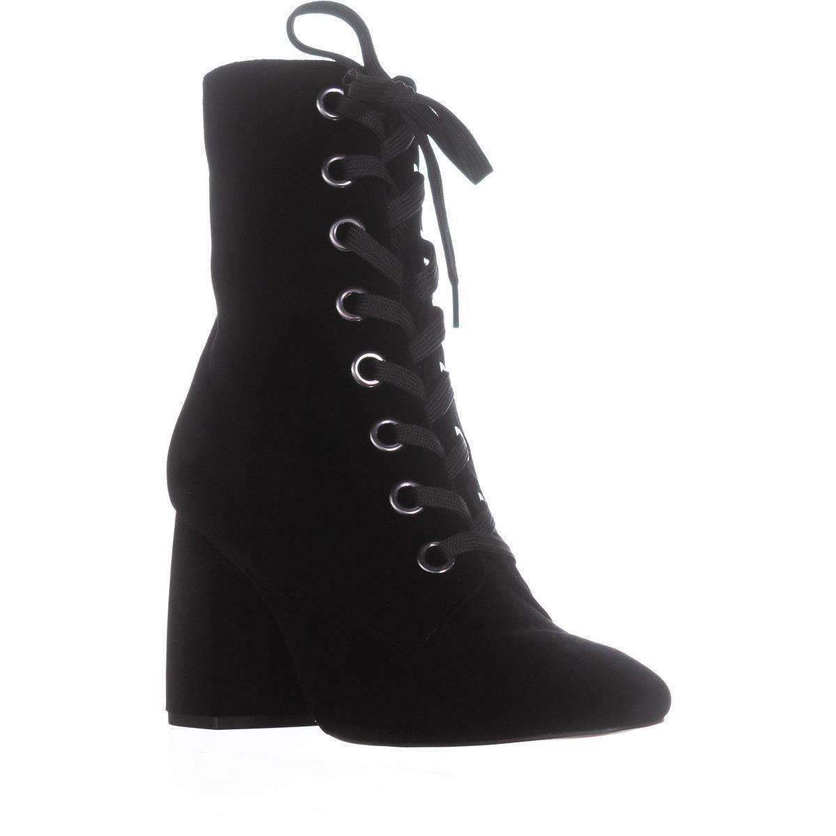 BCBGeneration Alexa Lace Up Block Heel Boots in Black - Lyst
