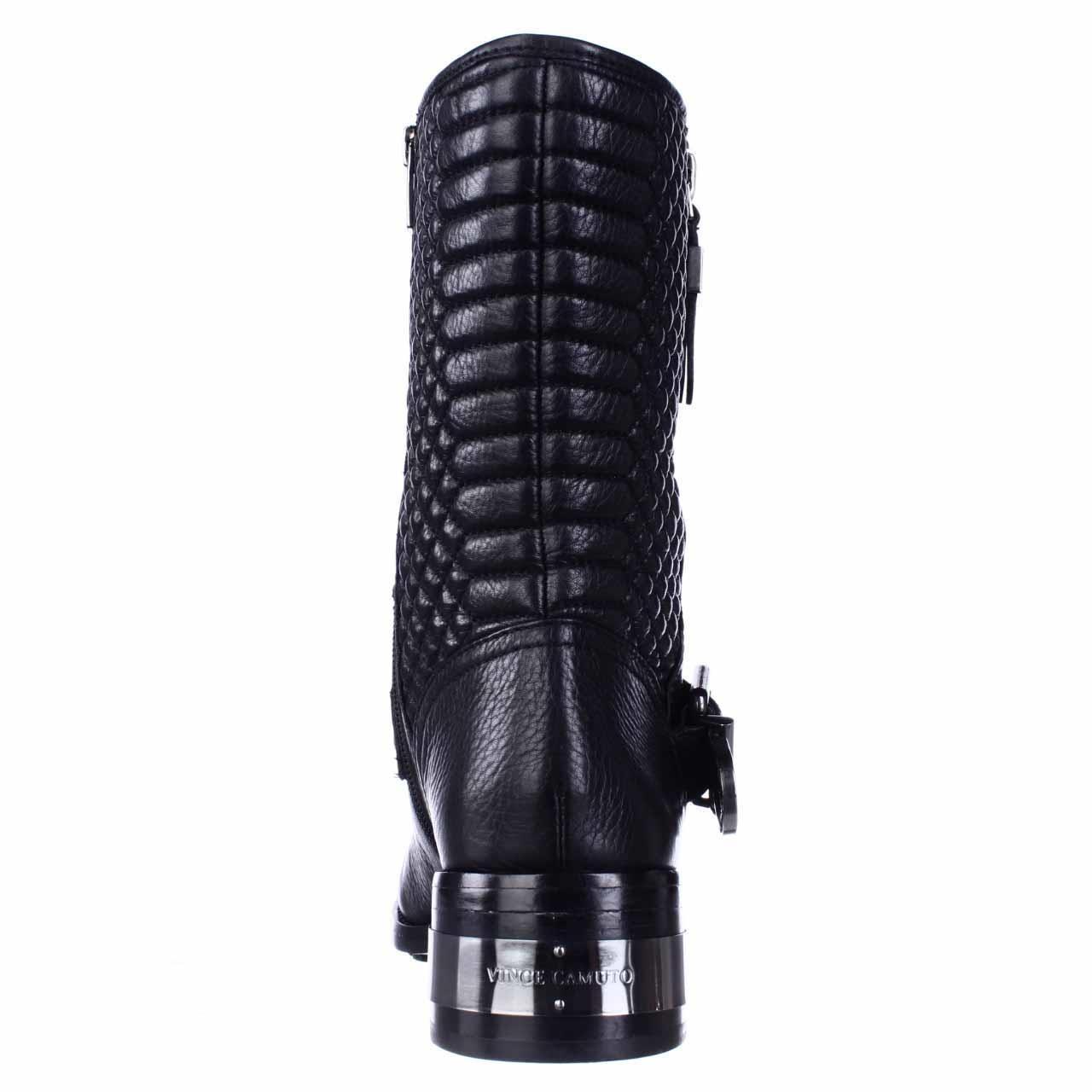 black mid calf motorcycle boots