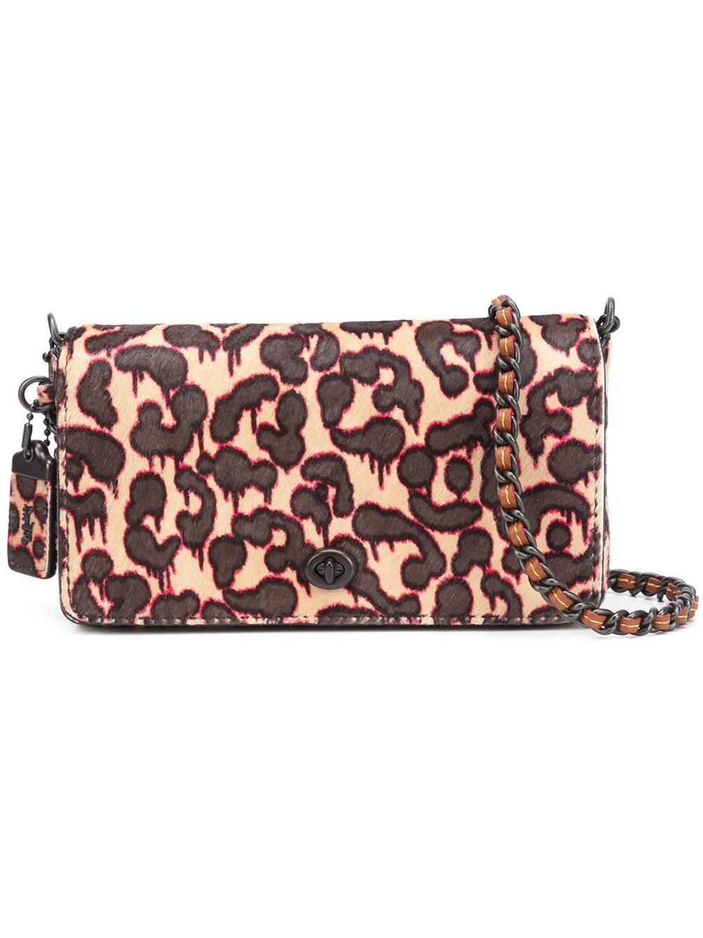 Coach Blurry Leopard Print Clutch Lyst coach blurry leopard print clutch lyst