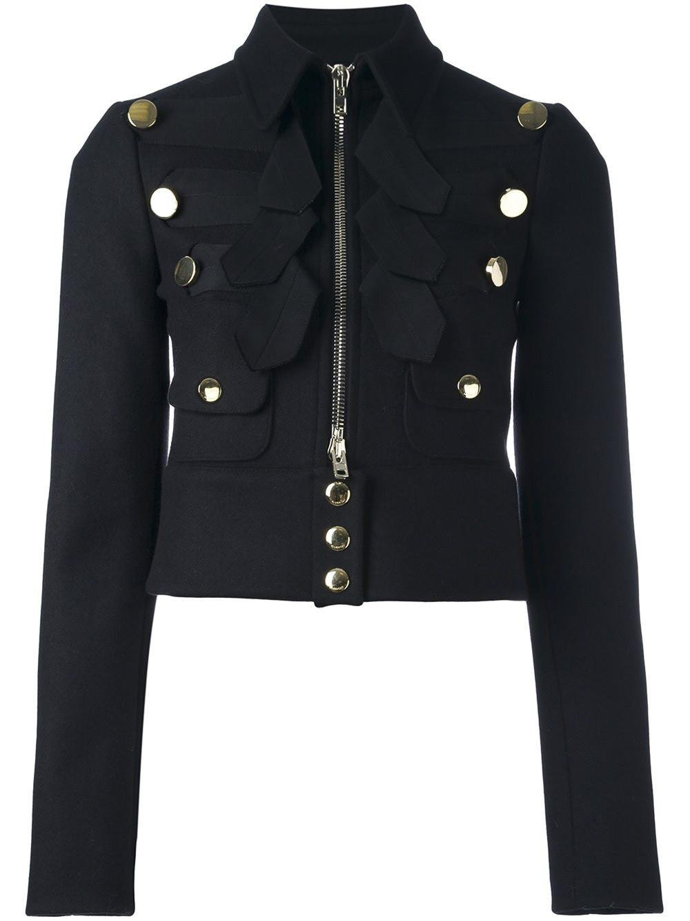Lyst - Givenchy Cropped Military Jacket