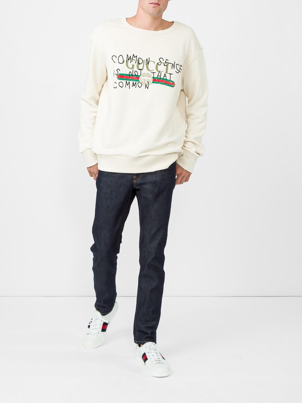Lyst - Gucci 'common Sense Is Not That Common' Sweatshirt for Men