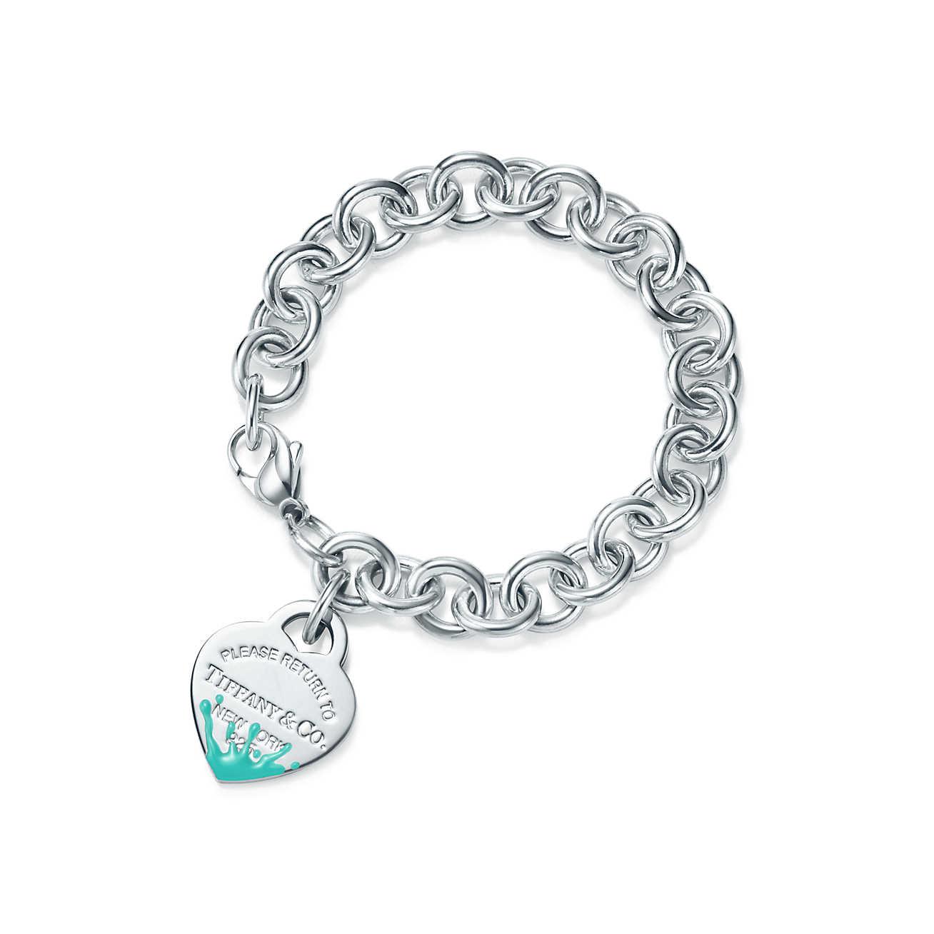 Tiffany Co Return To Tiffanytm Color Splash Heart Tag Bracelet In Tiffany Co Women S Metallic Return To Tiffanytm Colour Splash Heart Tag Bracelet