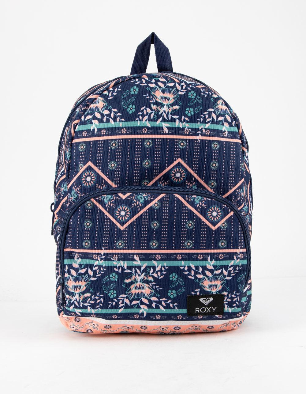 Lyst - Roxy Always Core Blue Newport Border Mini Backpack in Blue