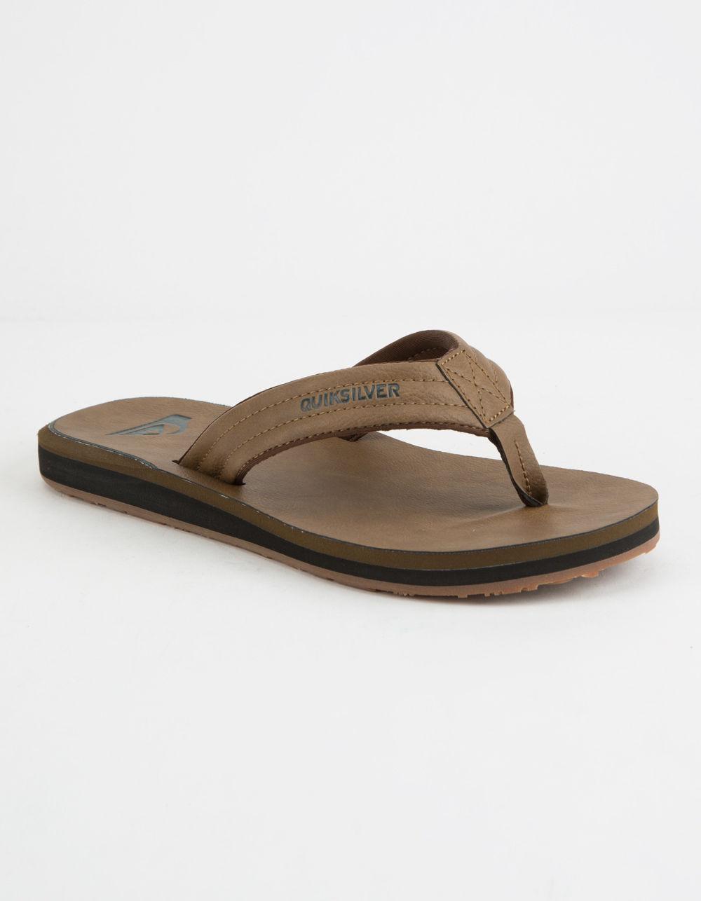 Quiksilver Synthetic Carver Nubuck Mens Sandals in Tan (Brown) for Men