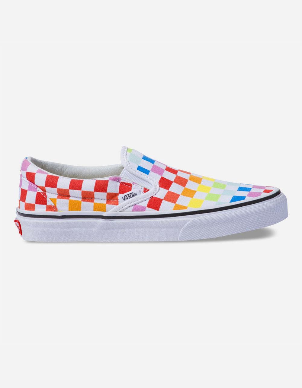 Vans Canvas Checkerboard Slip-on Rainbow Shoes - Lyst