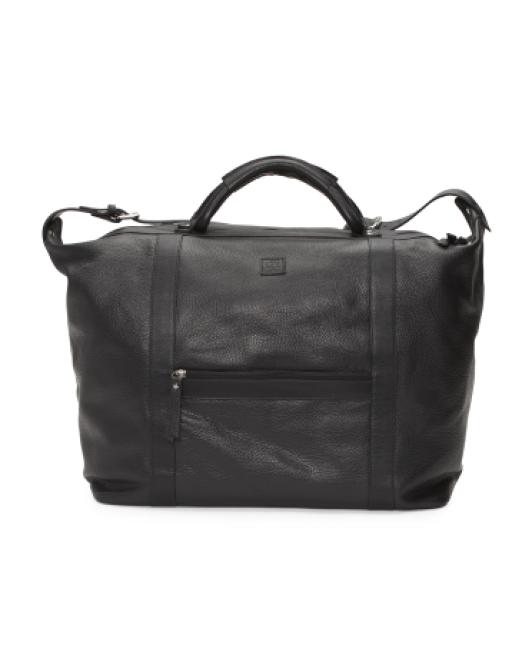 Lyst Tj Ma Made In Italy Leather Travel Bag Black Gallery