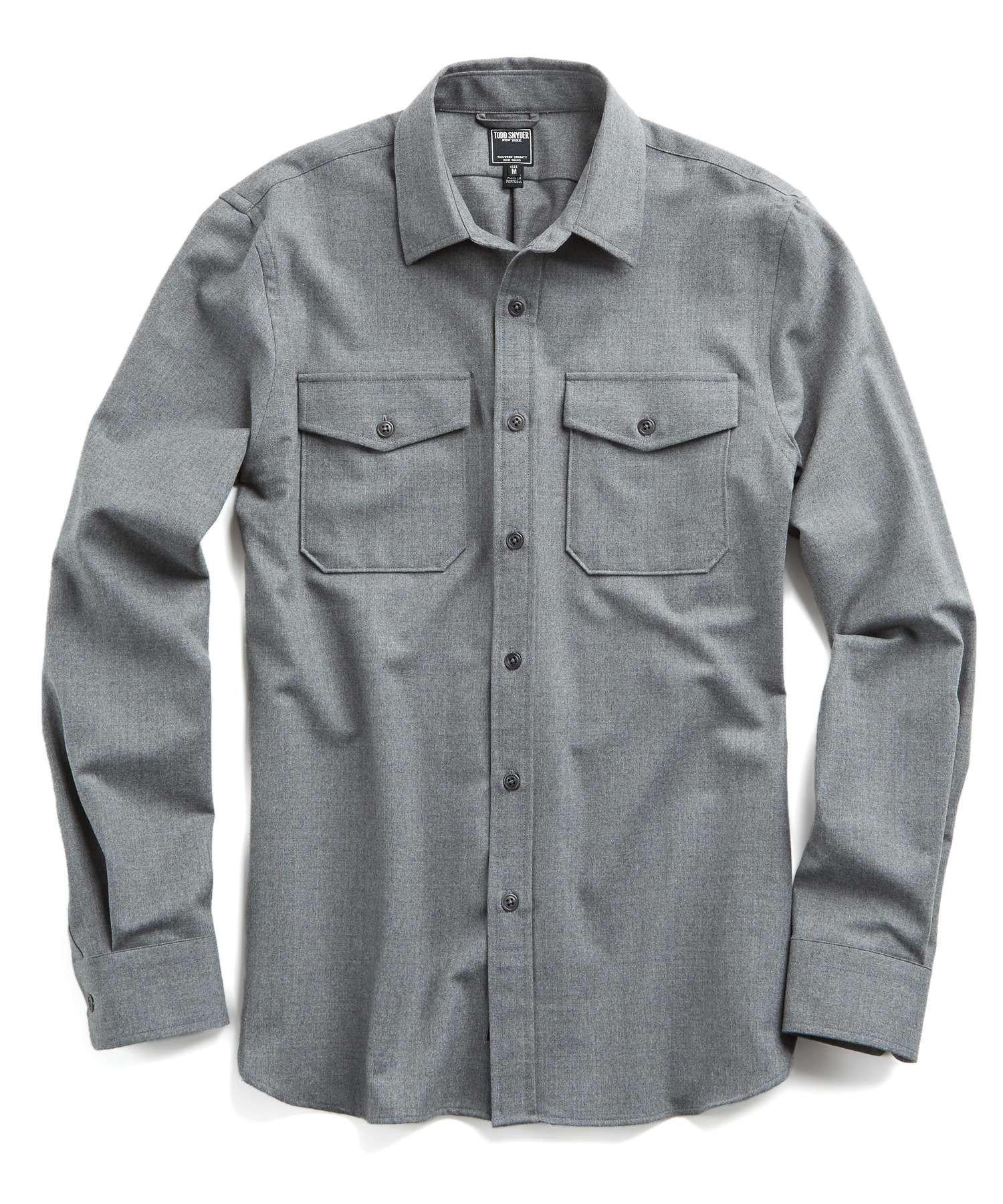 Lyst - Todd Snyder Italian Wool Shirt Jacket In Grey in Gray for Men