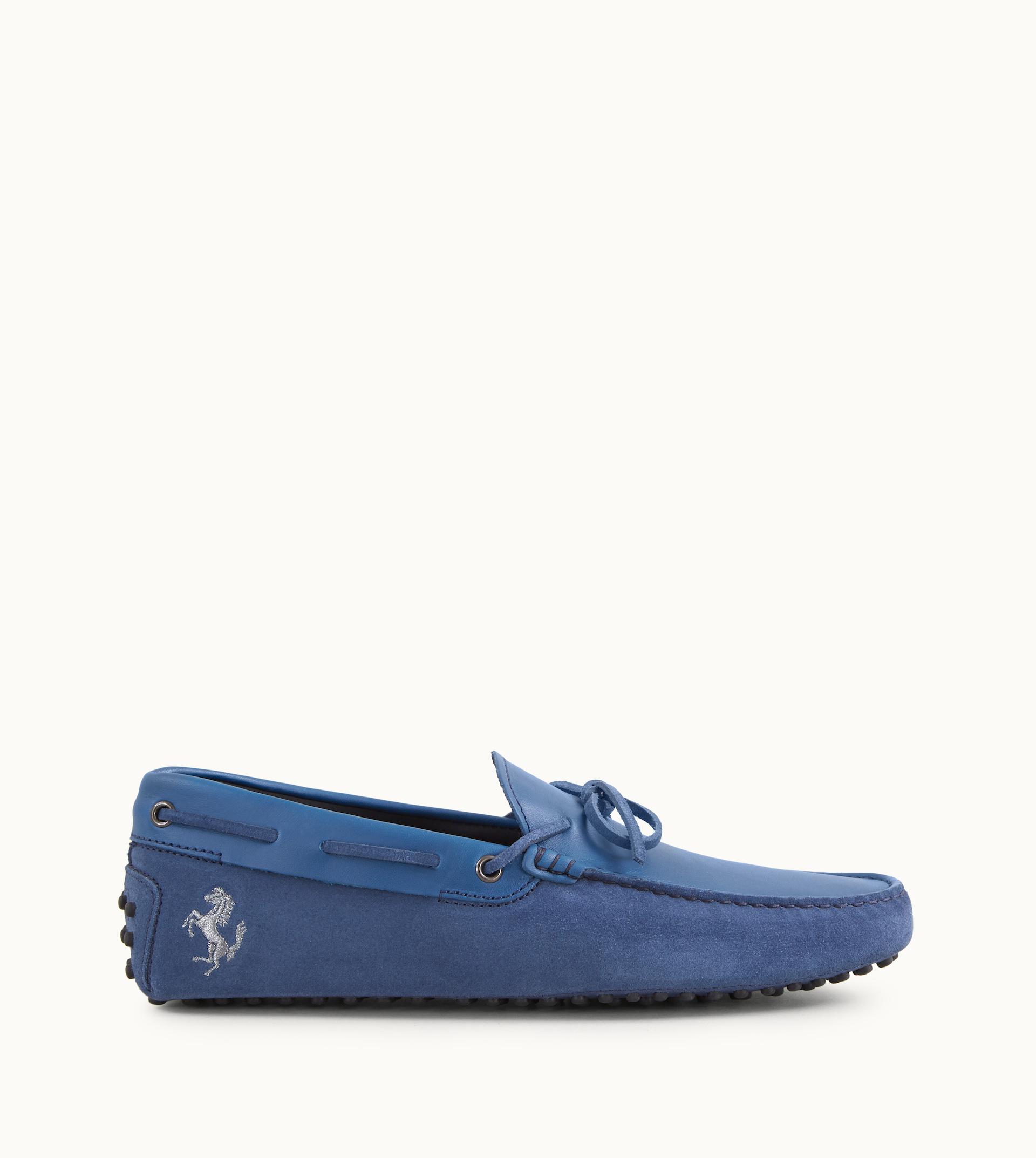 Lyst - Tod'S For Ferrari Gommino Driving Shoes In Suede in Blue for Men