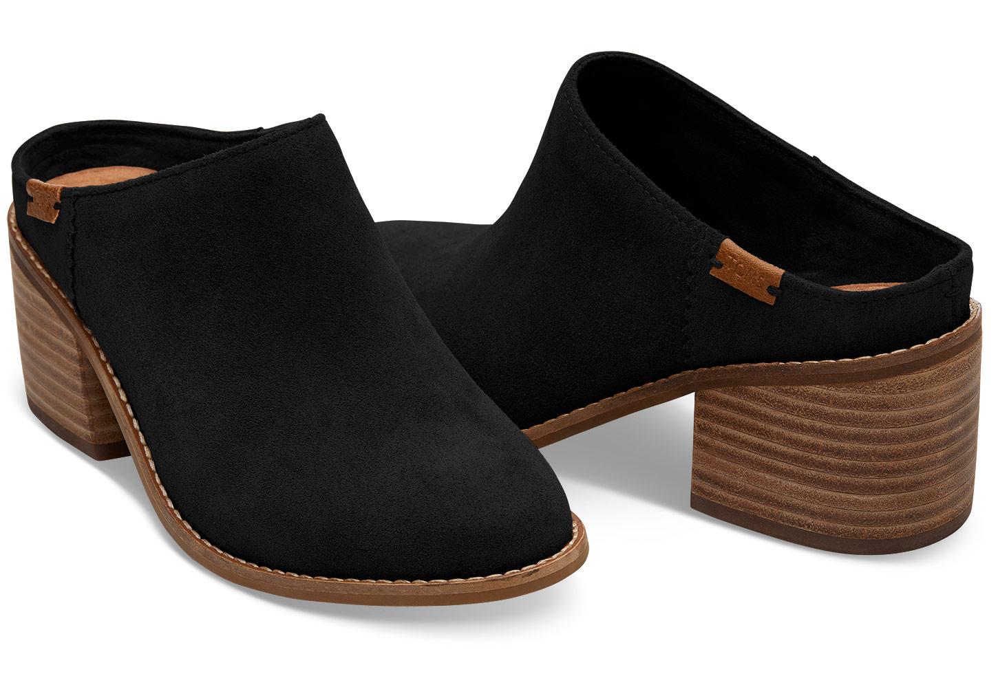 suede mules womens