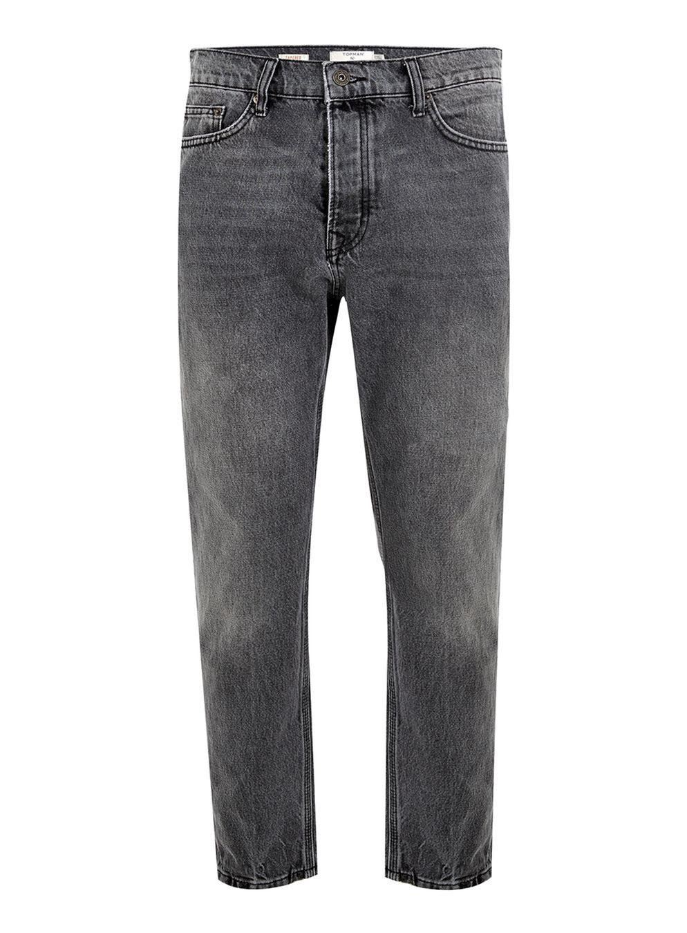 mens black tapered jeans