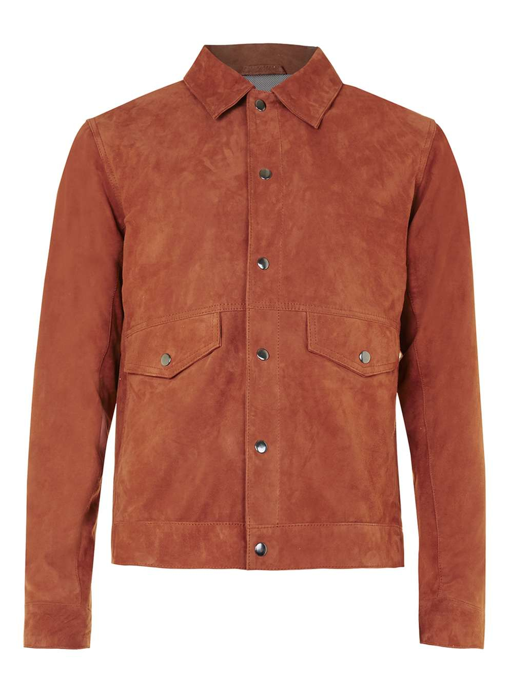 Download Topman Rust Suede Harrington Jacket in Red for Men | Lyst