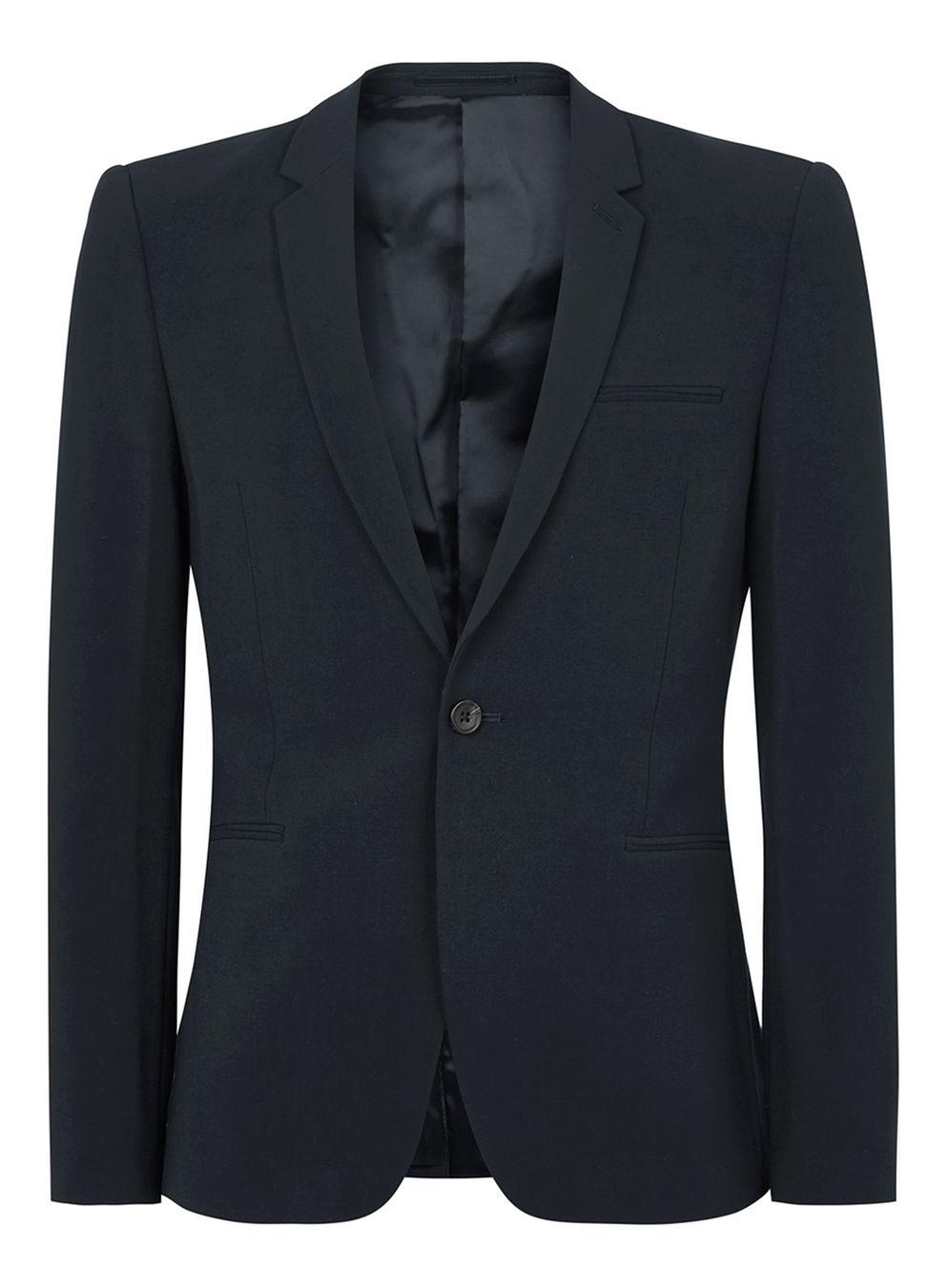 Lyst - Topman Navy Spray On Suit Jacket in Blue for Men