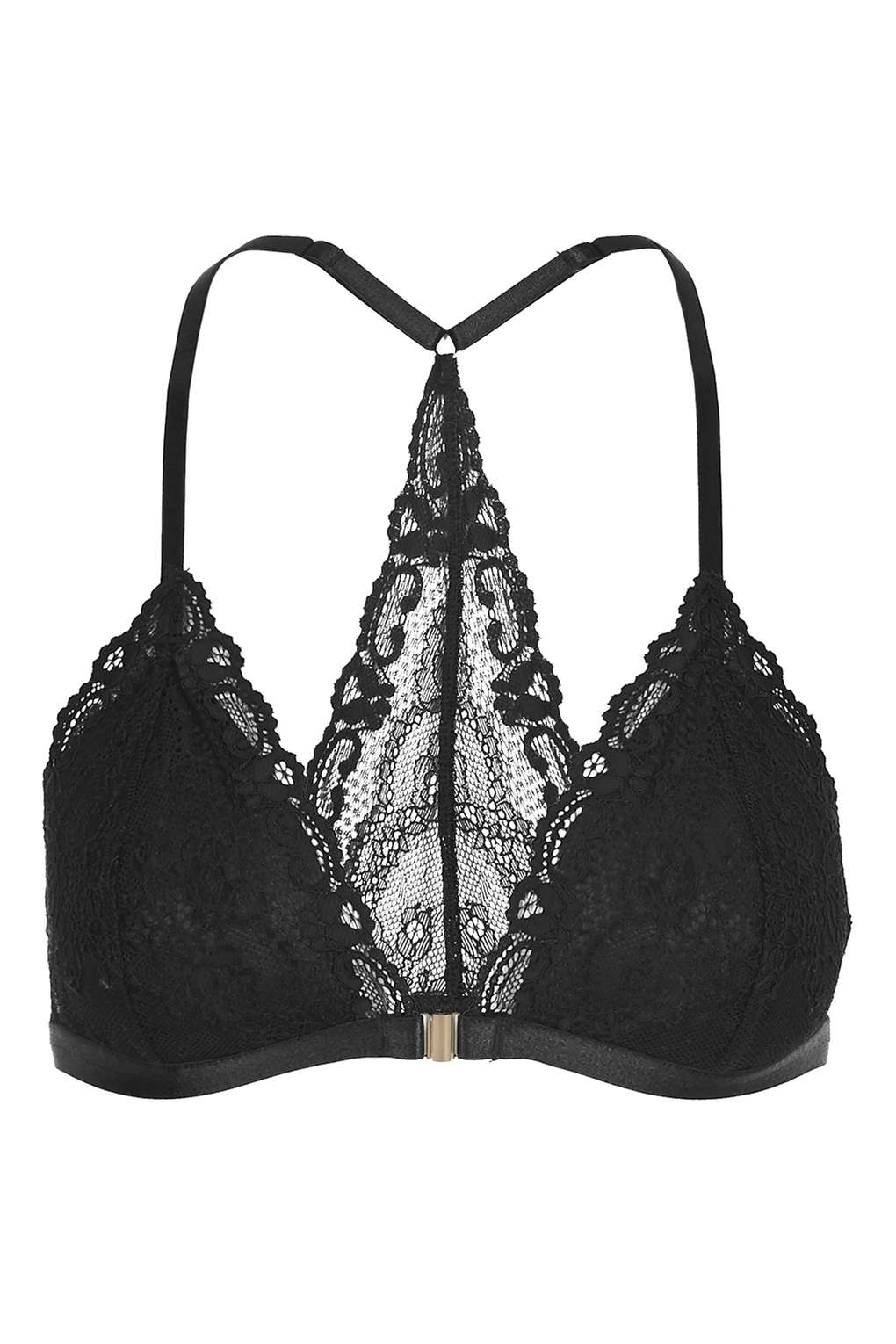 Topshop 'cordelia' Padded Triangle Bra in Black | Lyst