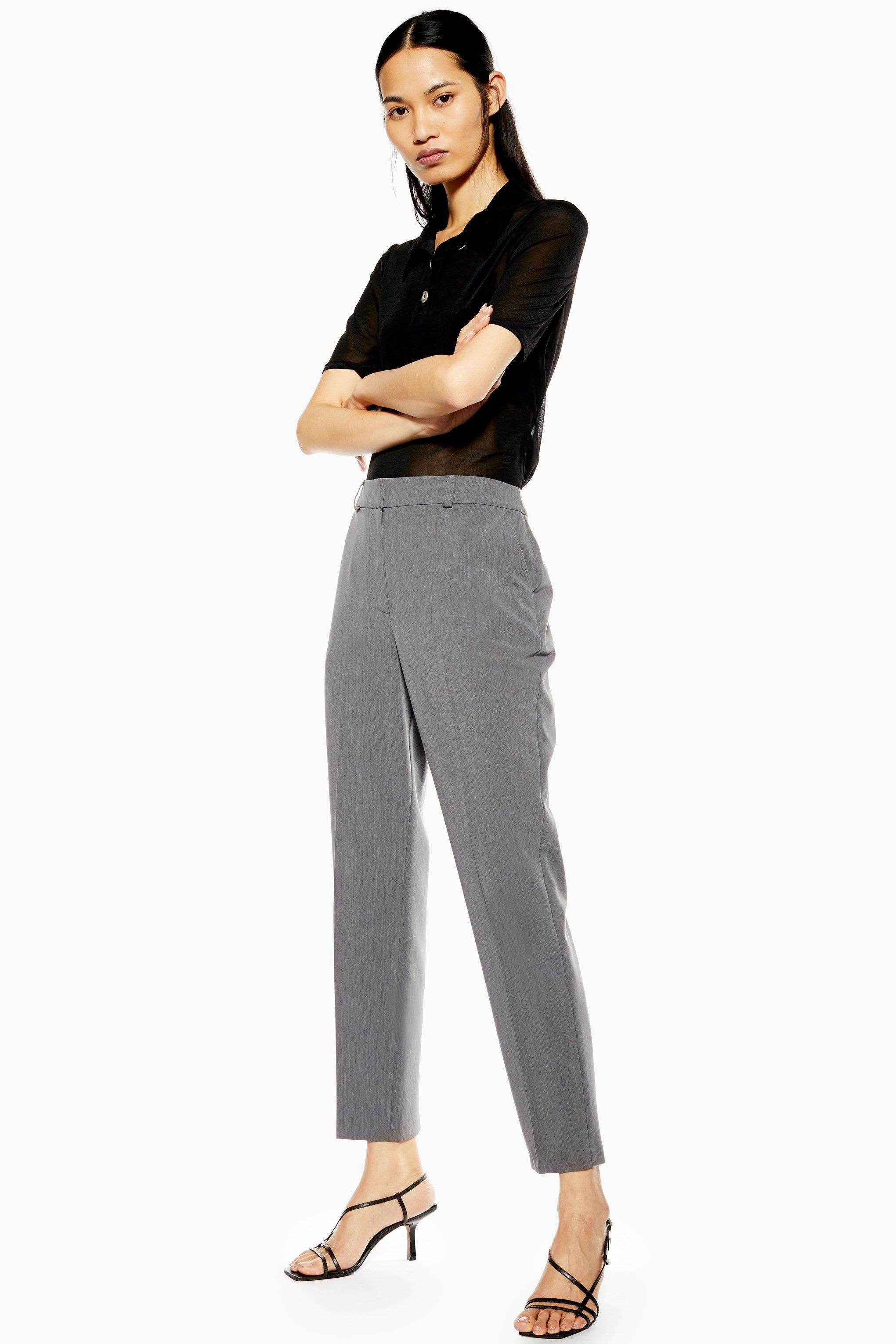 TOPSHOP Smart Trousers in Gray - Lyst