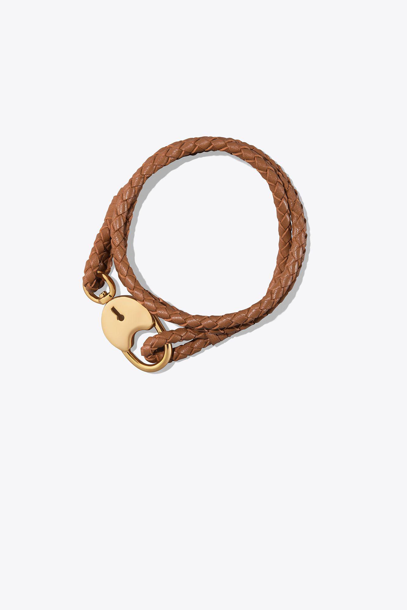 Lyst Tory Burch Braided Triplewrap Lock Bracelet