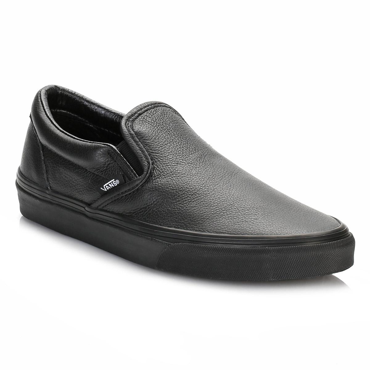 vans black leather trainers vans black leather trainers