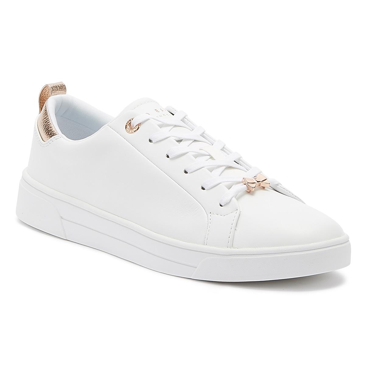 Ted Baker Gielli White Leather Womens Trainers - Lyst