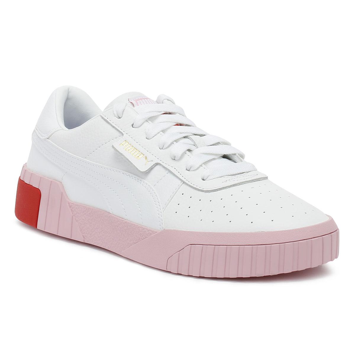 puma white and pink