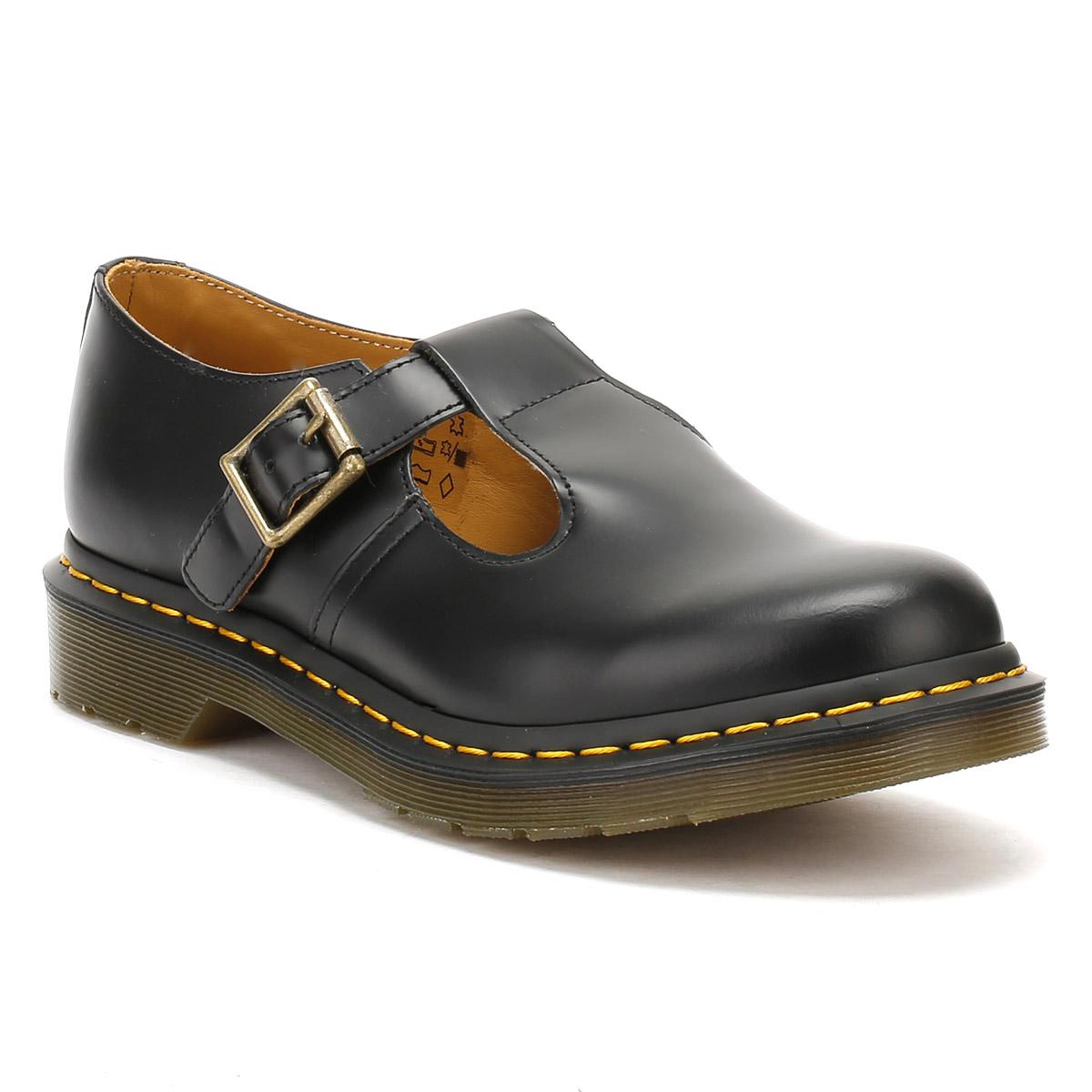 Lyst - Dr. Martens Dr. Martens Womens Black Smooth Polley Shoes in Black