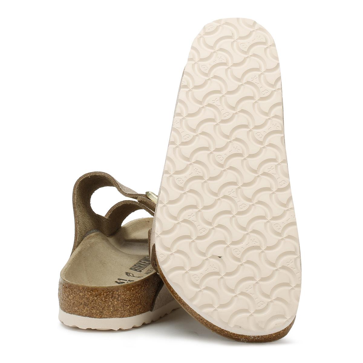 birkenstock arizona washed metallic rose gold