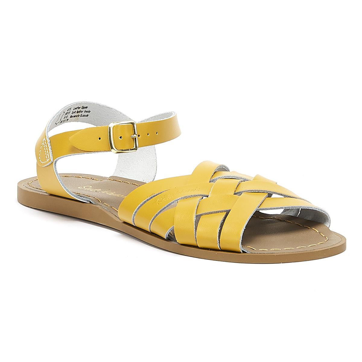 mustard yellow saltwater sandals