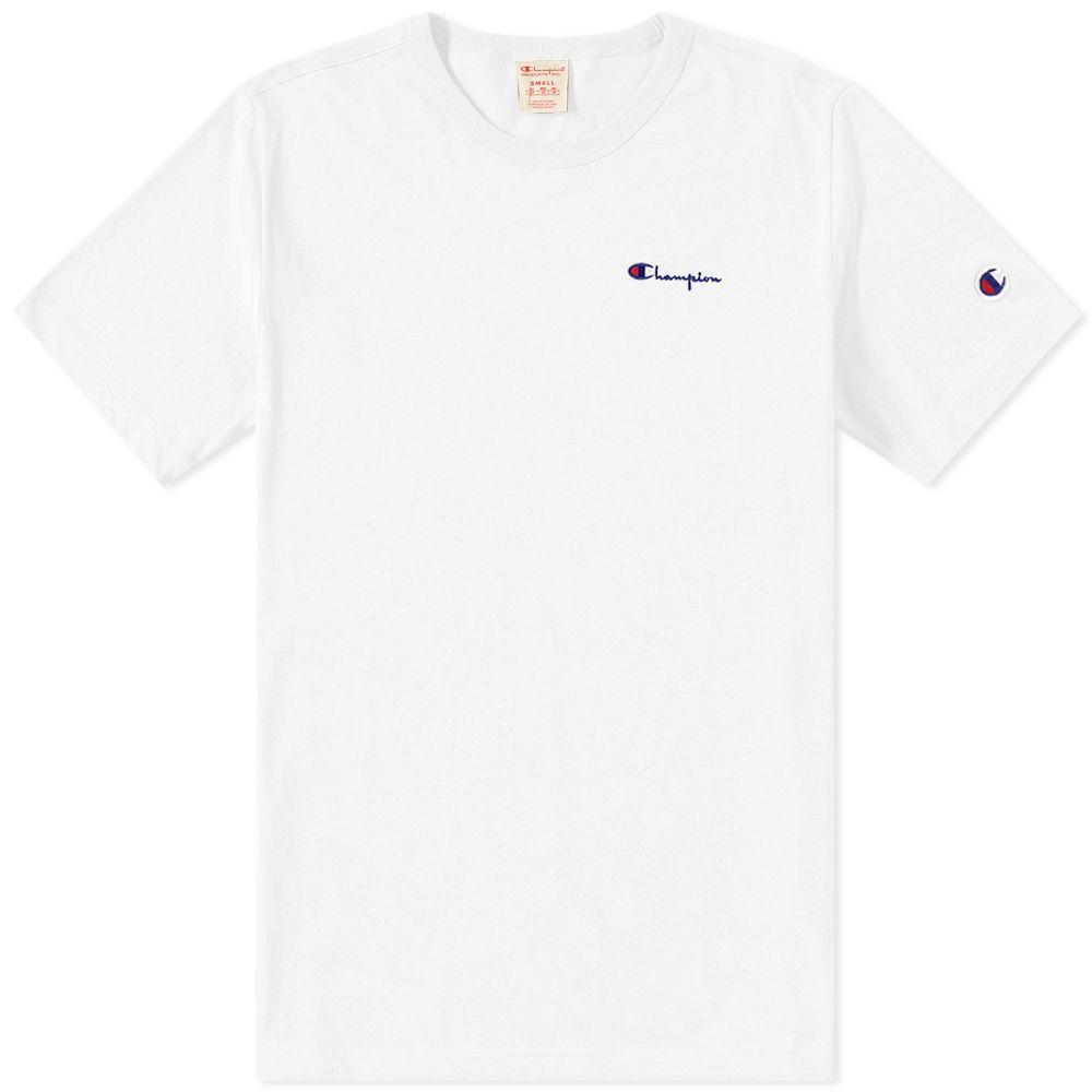 champion small script t shirt