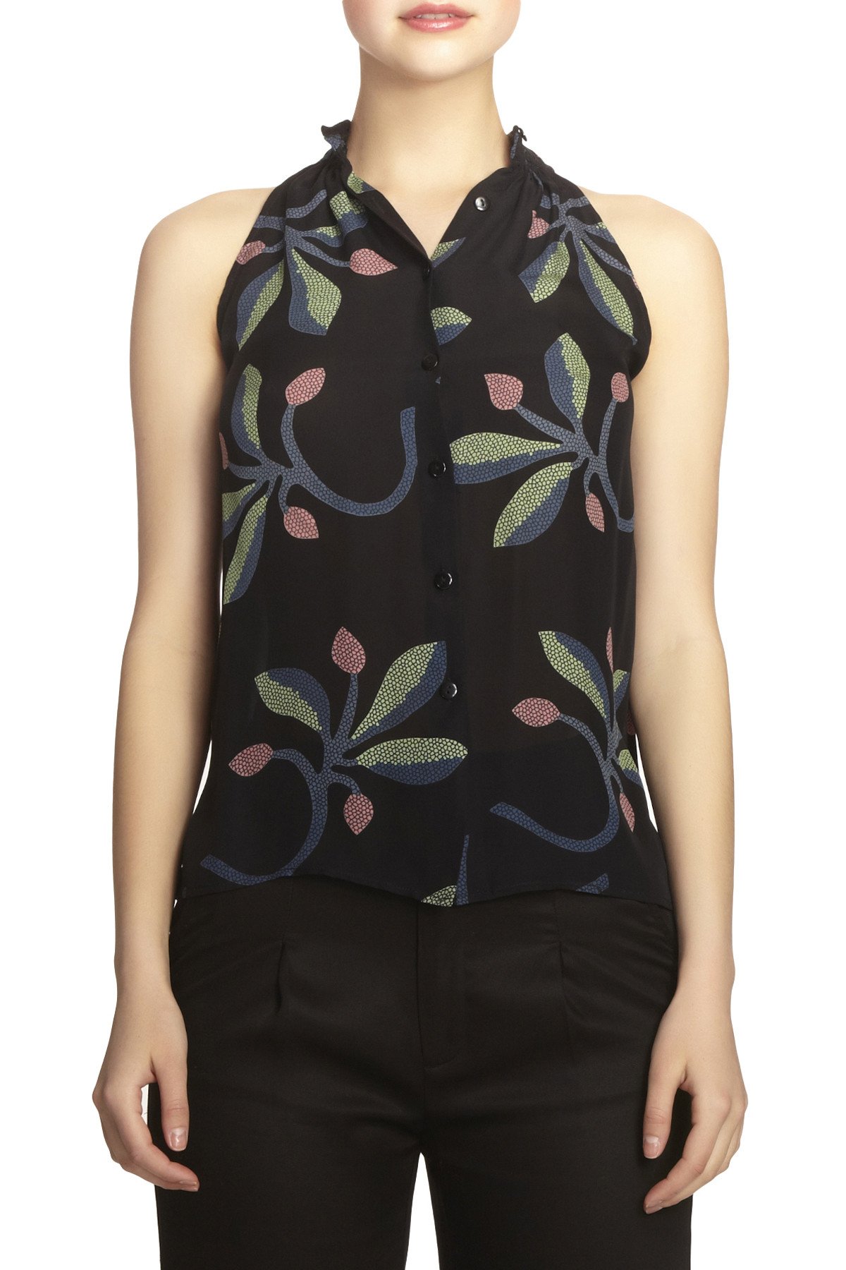 Tucker The Sleeveless Classic Blouse in Black | Lyst