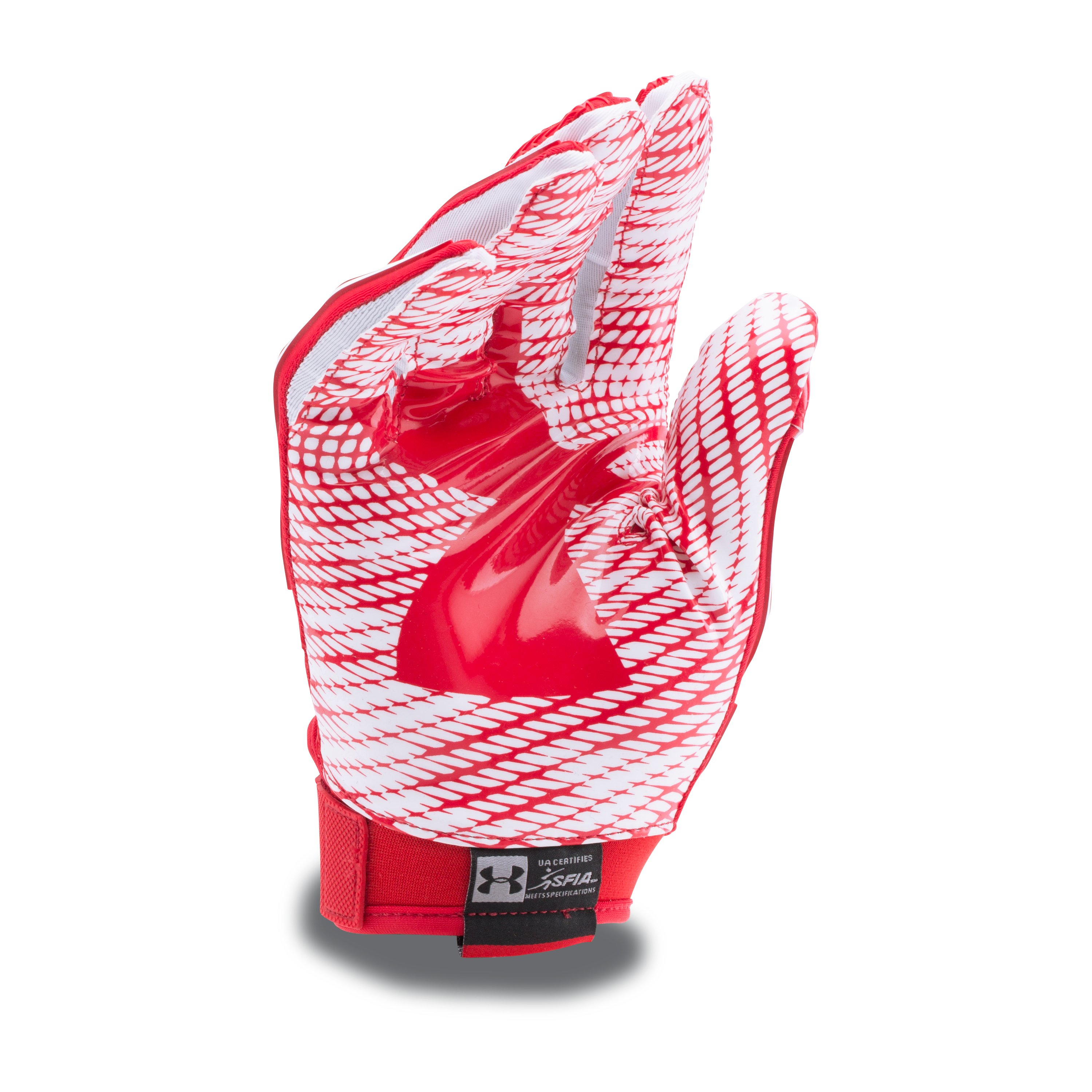 Under Armour Neoprene Men's Ua Spotlight Football Gloves in Red/White
