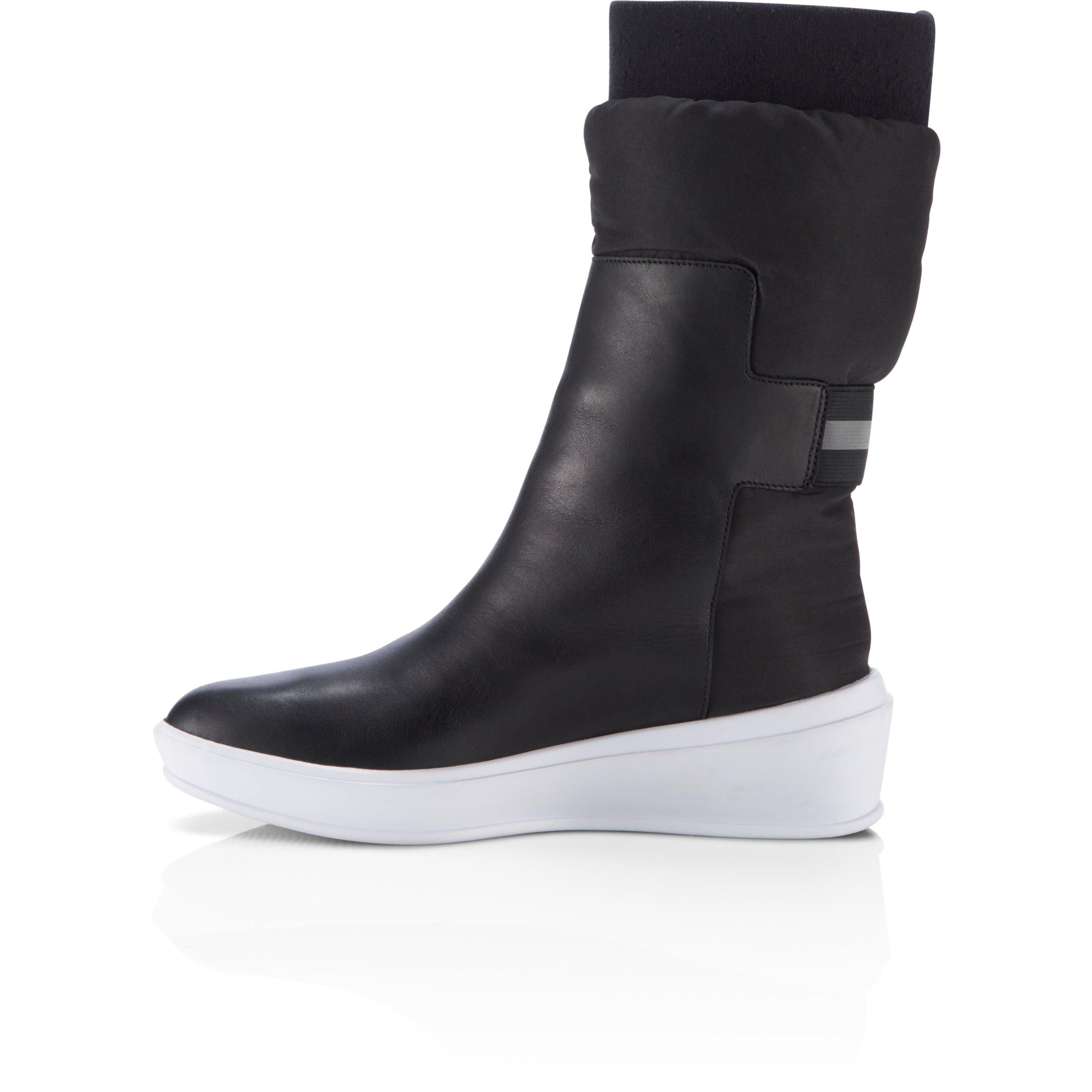 black womens wedge boots