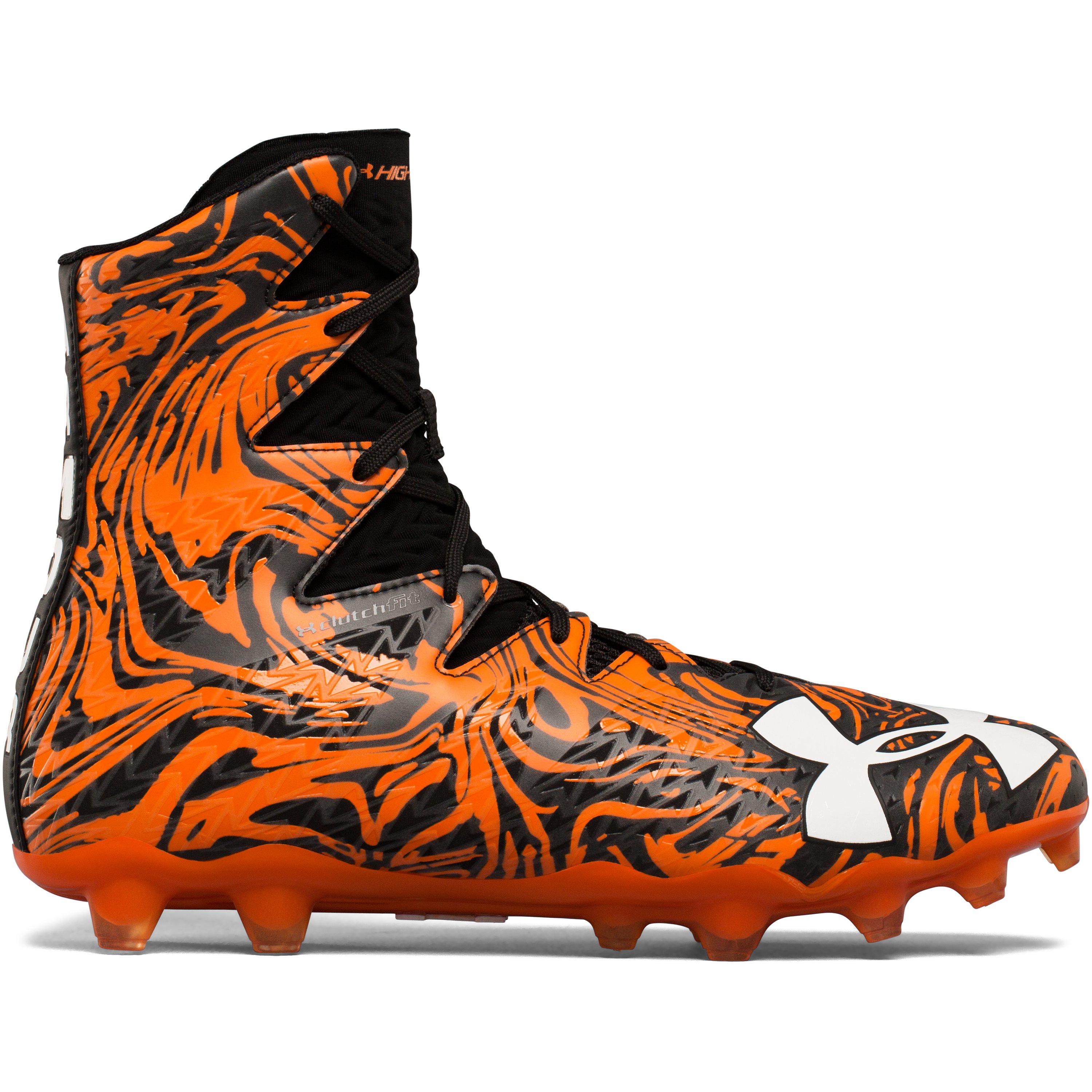 orange under armour baseball cleats