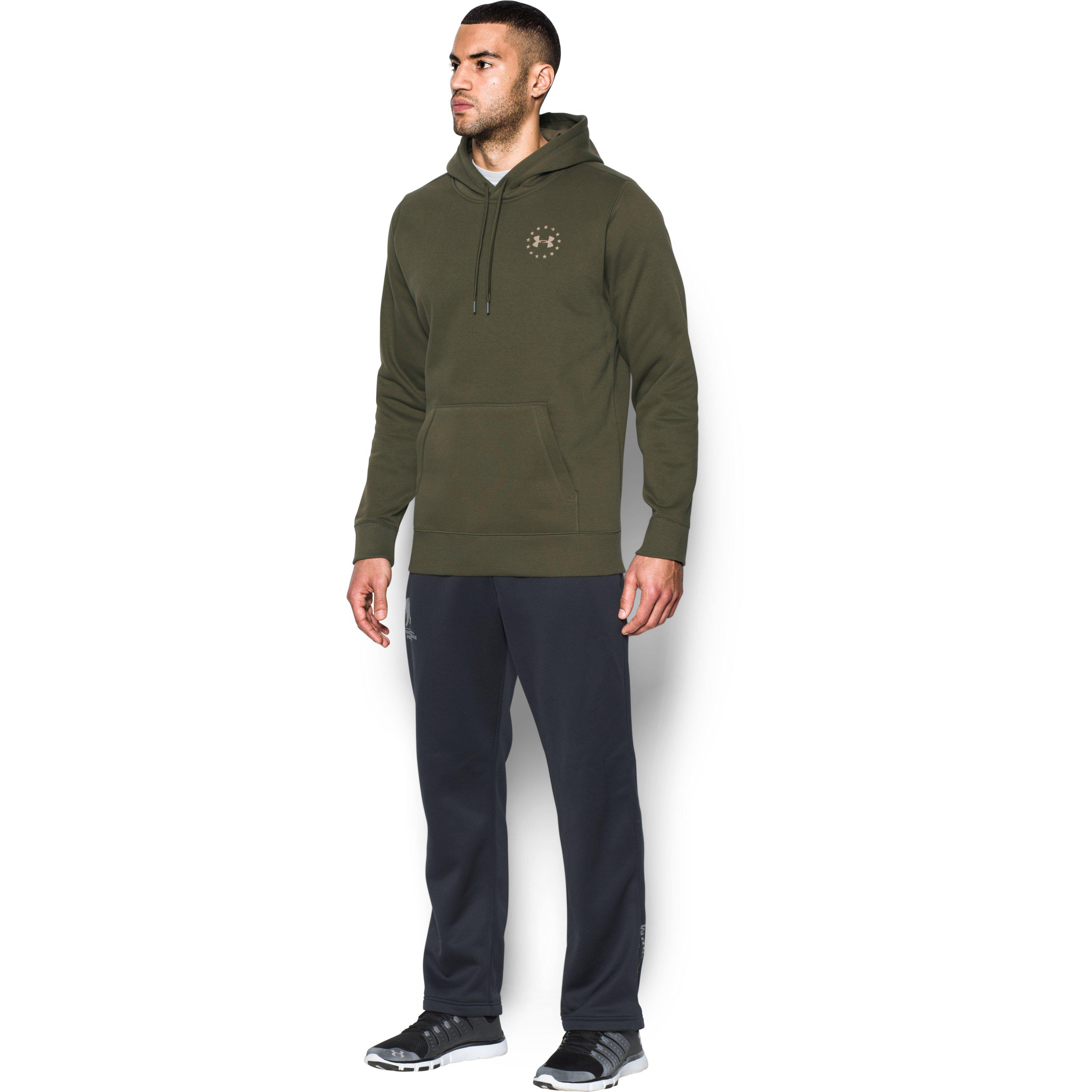 olive green under armour hoodie