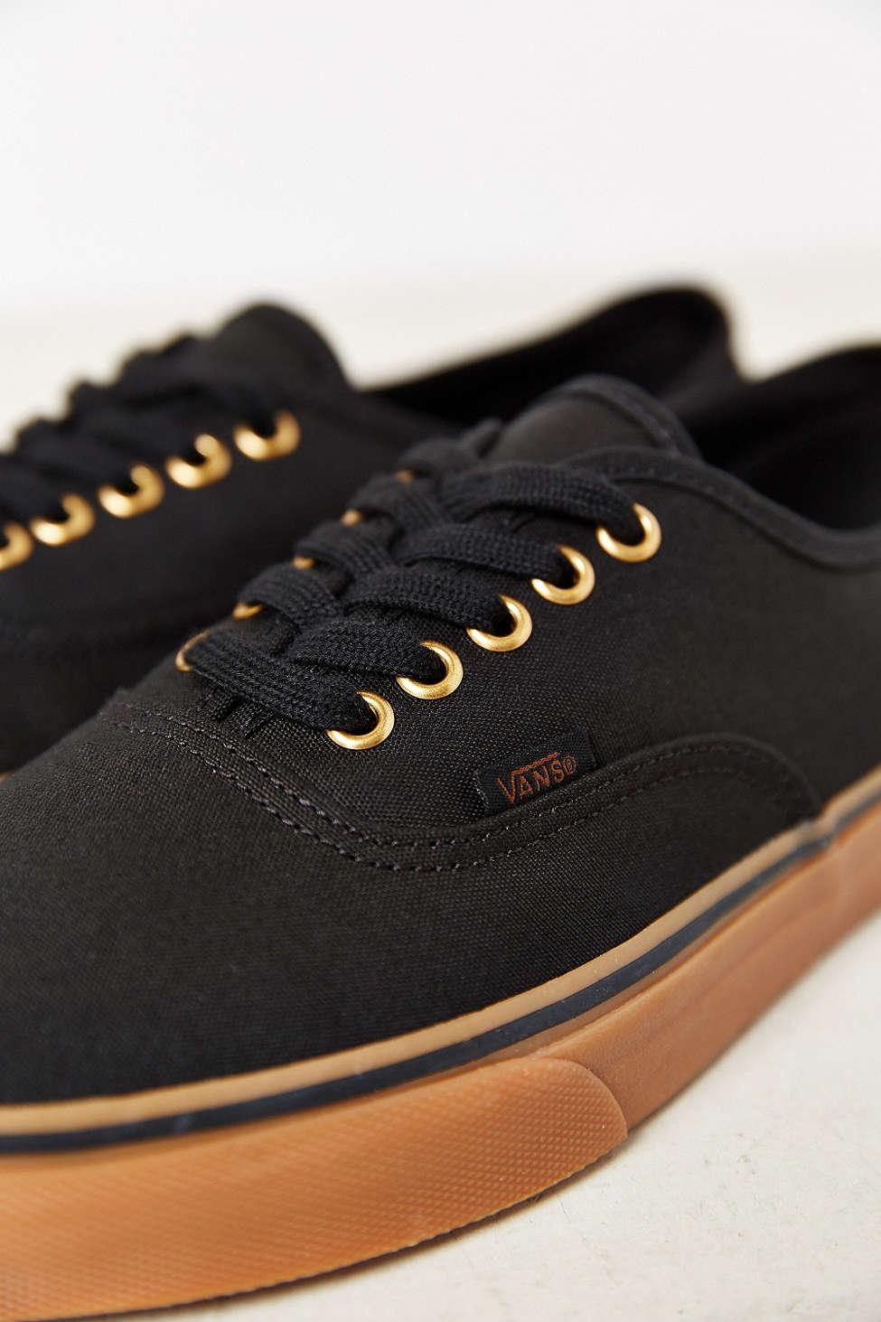 vans authentic black & gum skate shoes vans authentic black & gum skate shoes