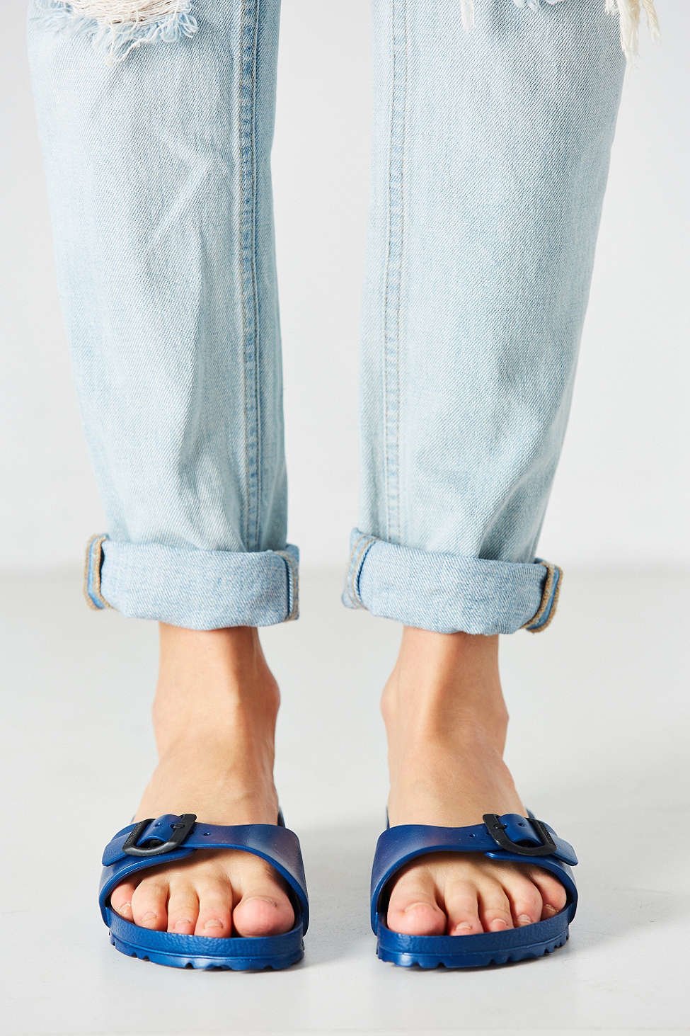 Lyst - Birkenstock Madrid Eva Slide in Blue