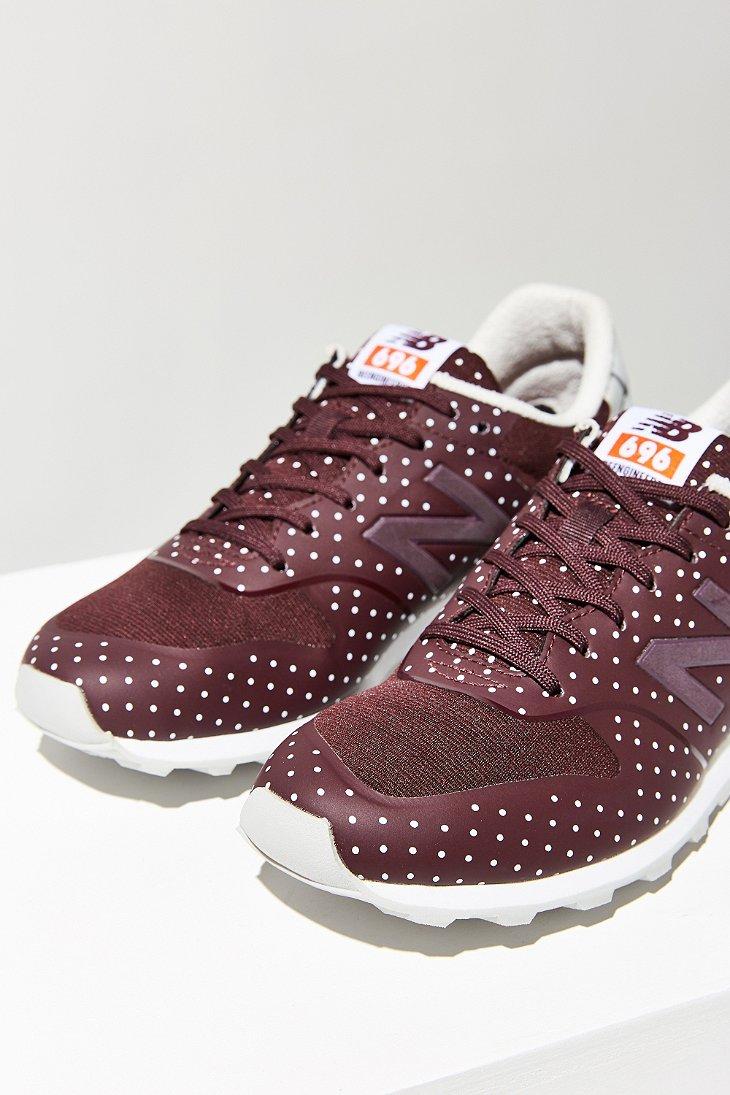 New Balance 696 Reengineered Polka Dot Running Sneaker in Brown - Lyst