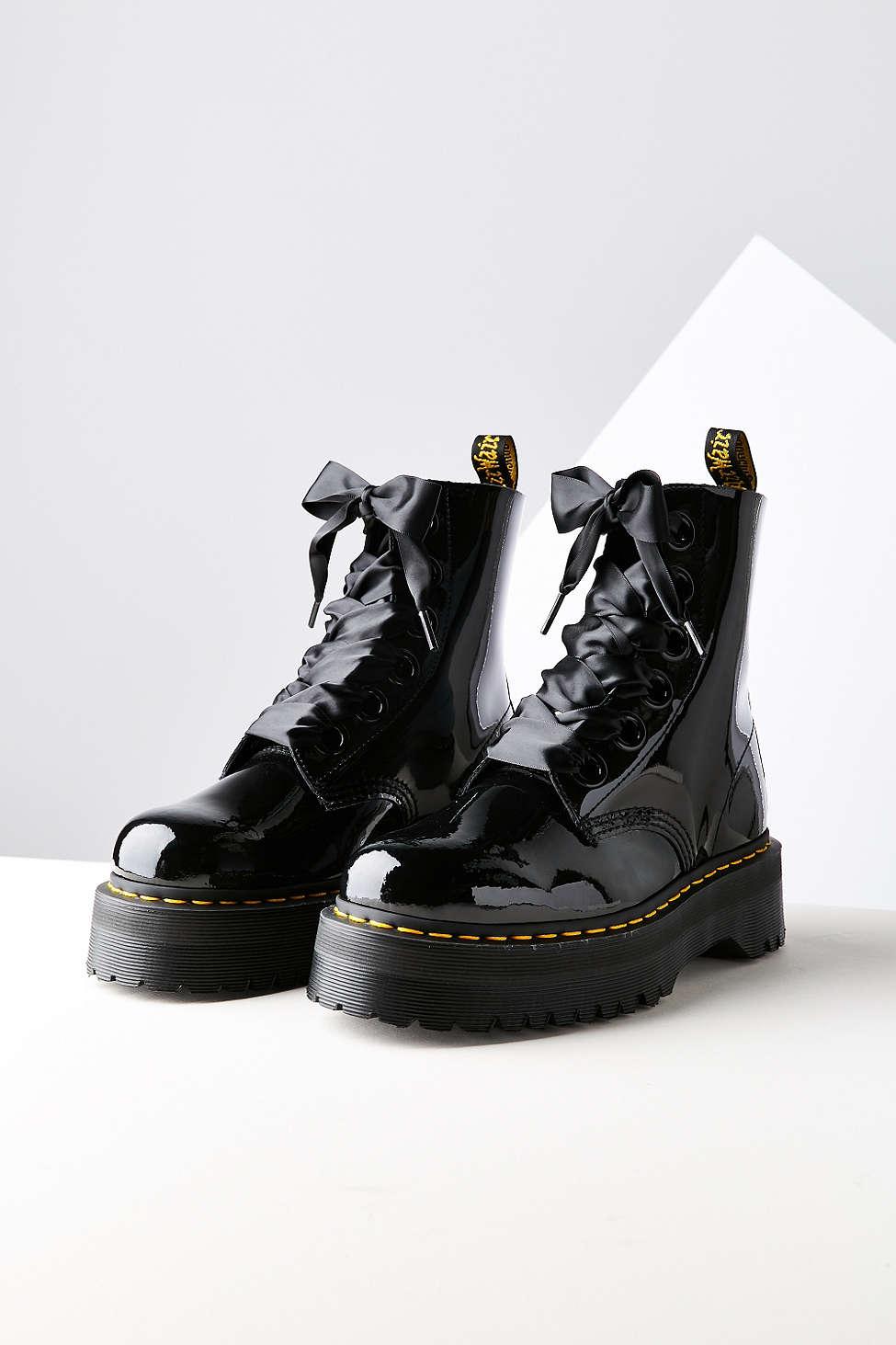 dr martens molly patent black