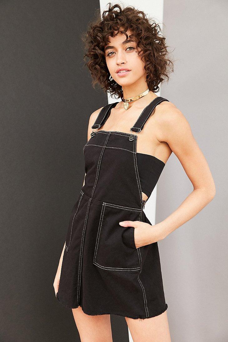 BDG Bambi Skirtall Overall in Black Lyst