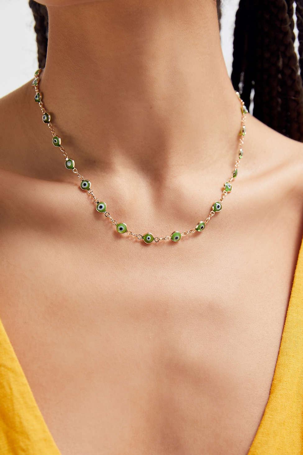 Urban Outfitters Evil Eye Bead Necklace - Lyst