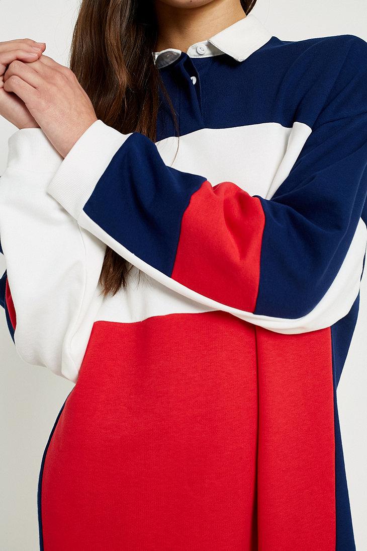 Urban Outfitters Uo Oversized Rugby Dress in Navy (Blue) Lyst