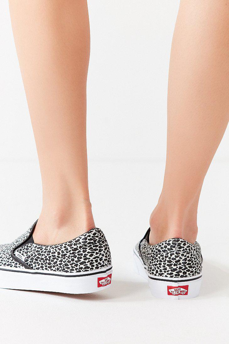 vans leopard slip on womens