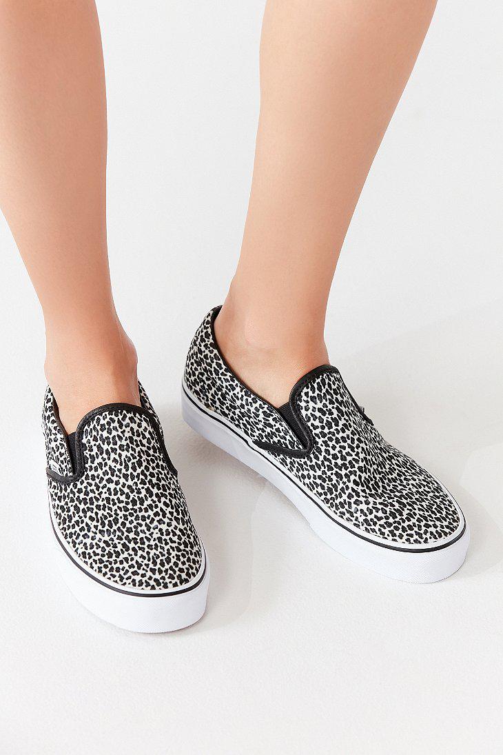 vans mini leopard slip ons