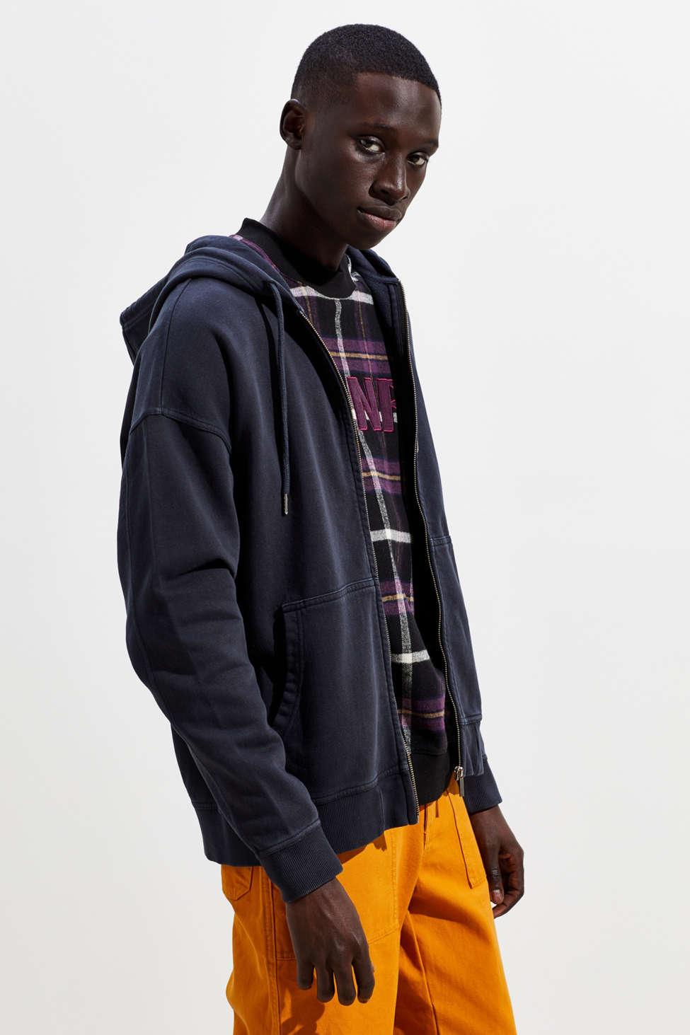 Lyst - Urban Outfitters Uo Full-zip Hoodie Sweatshirt in Black for Men